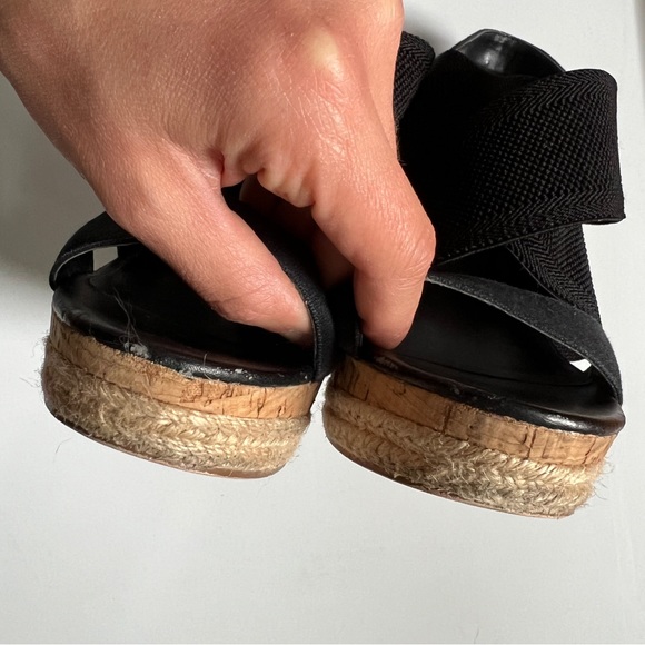 Charles David black espadrille wedges size 6 - Picture 5 of 7
